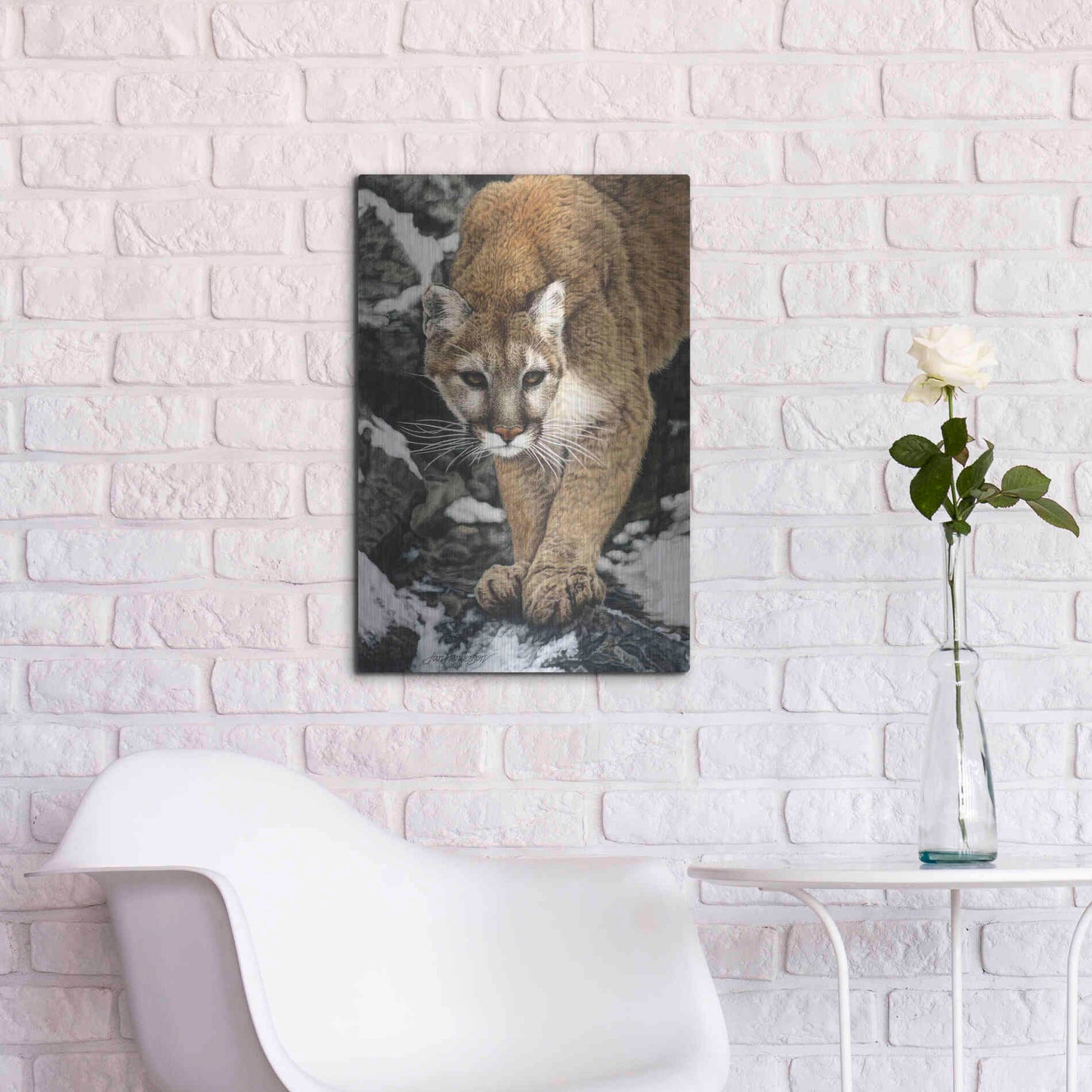 Luxe Metal Art 'Silent Approach' by Jan Henderson, Metal Wall Art,16x24