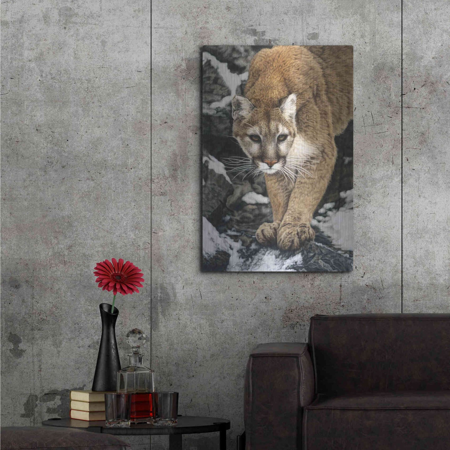 Luxe Metal Art 'Silent Approach' by Jan Henderson, Metal Wall Art,24x36