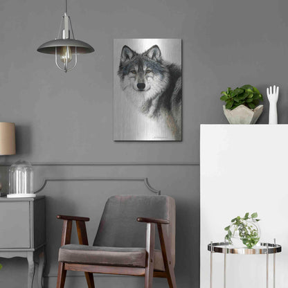 Luxe Metal Art 'Silent Watch' by Jan Henderson, Metal Wall Art,16x24