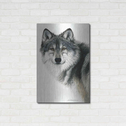 Luxe Metal Art 'Silent Watch' by Jan Henderson, Metal Wall Art,24x36