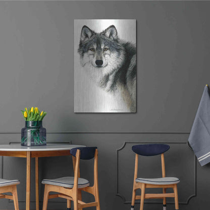 Luxe Metal Art 'Silent Watch' by Jan Henderson, Metal Wall Art,24x36