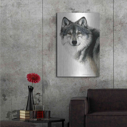 Luxe Metal Art 'Silent Watch' by Jan Henderson, Metal Wall Art,24x36