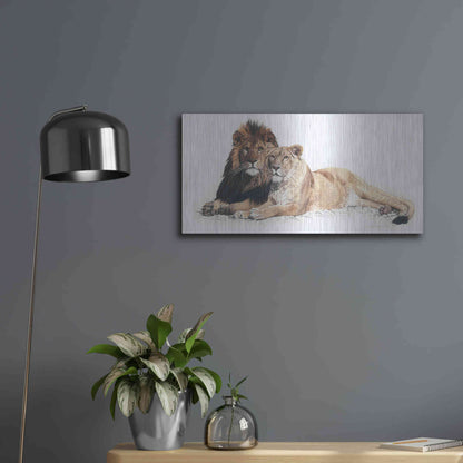Luxe Metal Art 'Soul Mates' by Jan Henderson, Metal Wall Art,24x12