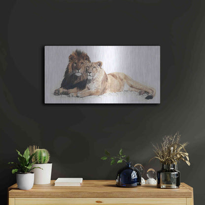 Luxe Metal Art 'Soul Mates' by Jan Henderson, Metal Wall Art,24x12