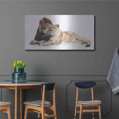Luxe Metal Art 'Soul Mates' by Jan Henderson, Metal Wall Art,48x24