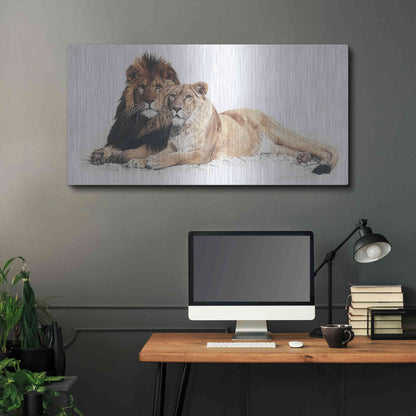 Luxe Metal Art 'Soul Mates' by Jan Henderson, Metal Wall Art,48x24