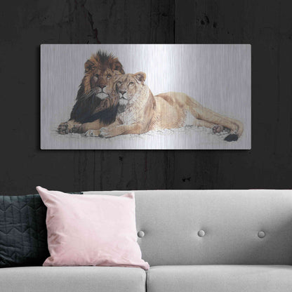 Luxe Metal Art 'Soul Mates' by Jan Henderson, Metal Wall Art,48x24