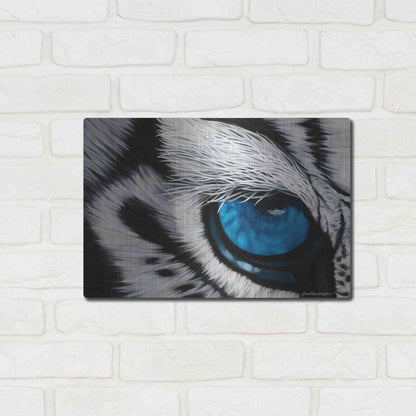Luxe Metal Art 'Tiger Eye' by Jan Henderson, Metal Wall Art,16x12