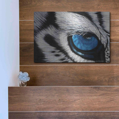 Luxe Metal Art 'Tiger Eye' by Jan Henderson, Metal Wall Art,16x12
