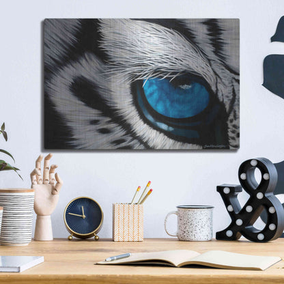 Luxe Metal Art 'Tiger Eye' by Jan Henderson, Metal Wall Art,16x12