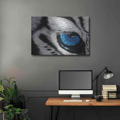 Luxe Metal Art 'Tiger Eye' by Jan Henderson, Metal Wall Art,36x24