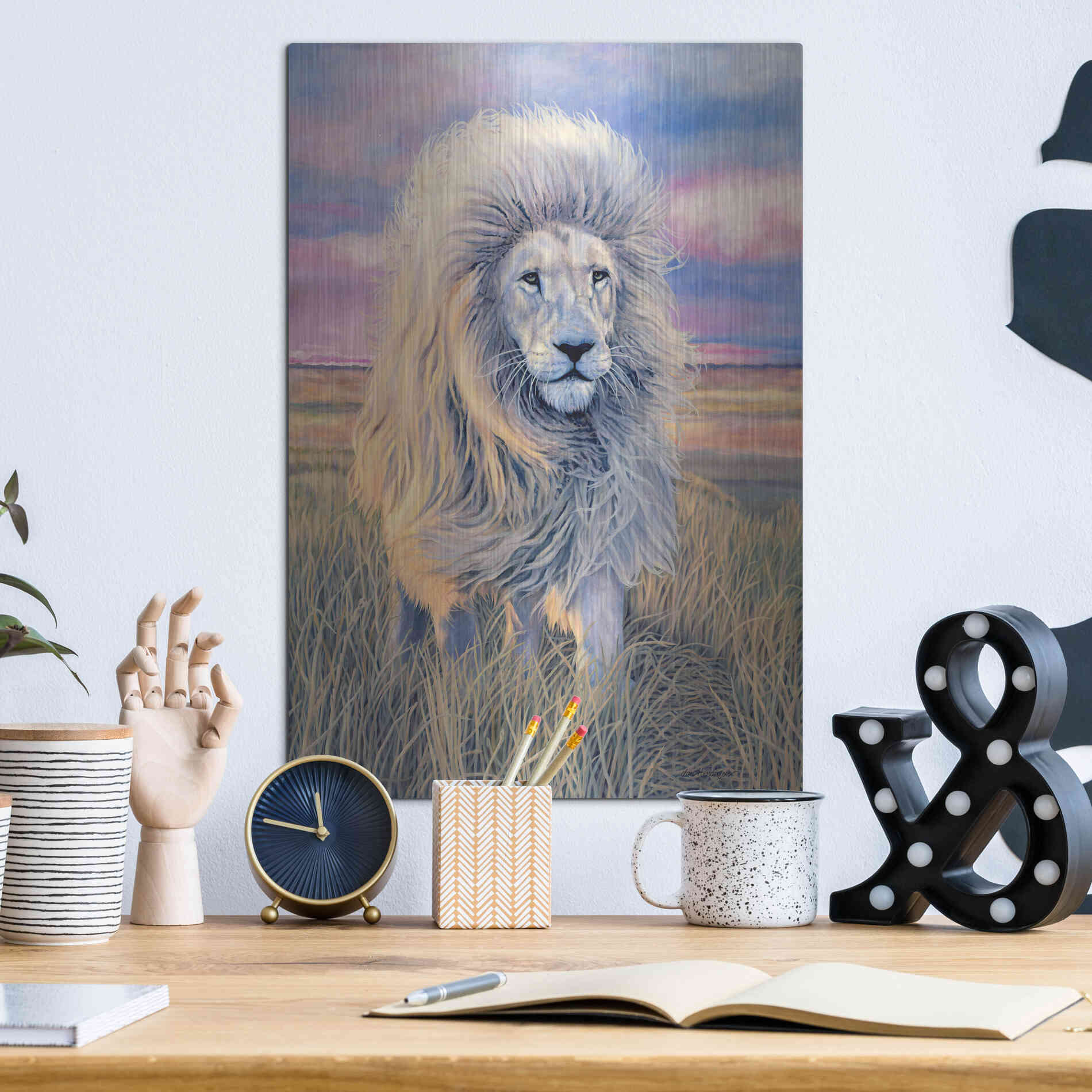 Luxe Metal Art 'Timbavati Messenger' by Jan Henderson, Metal Wall Art,12x16