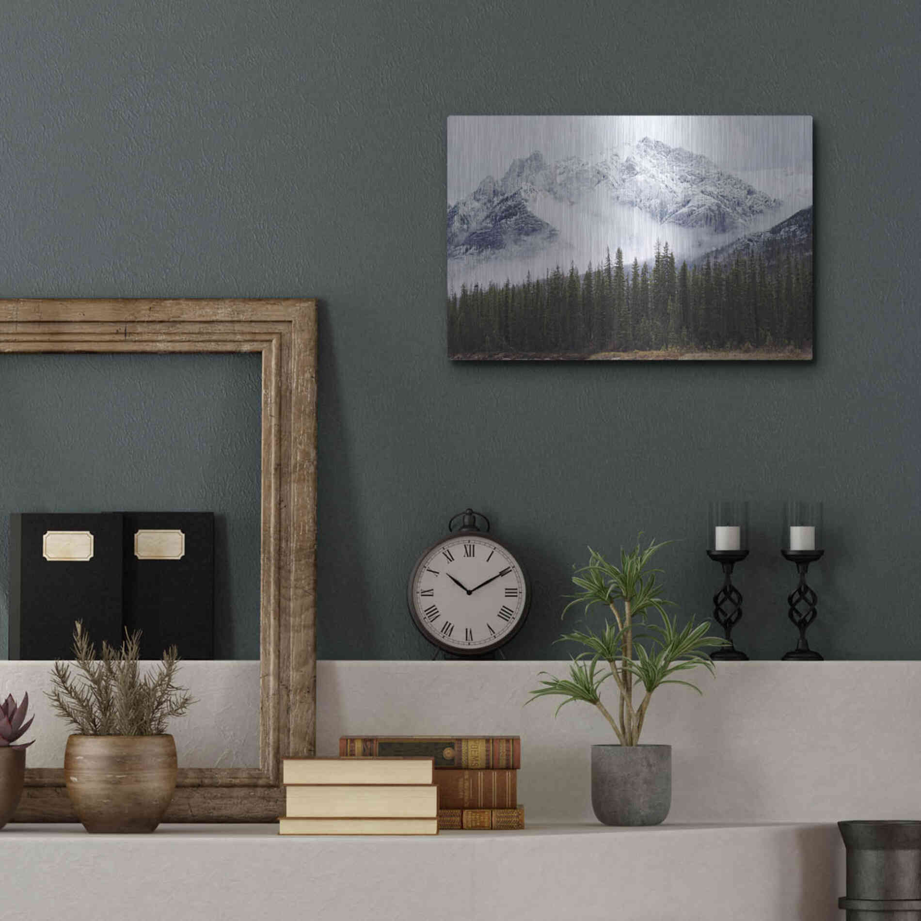 Luxe Metal Art 'Adventure Mountain' by Jennifer Henriksen, Metal Wall Art,16x12