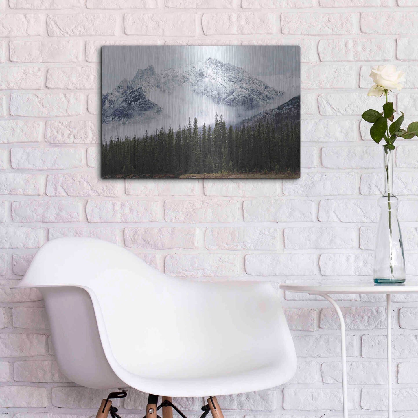 Luxe Metal Art 'Adventure Mountain' by Jennifer Henriksen, Metal Wall Art,24x16