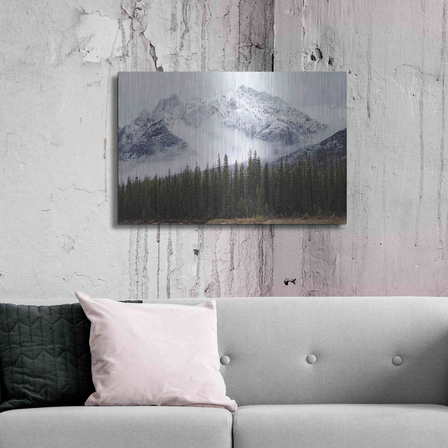 Luxe Metal Art 'Adventure Mountain' by Jennifer Henriksen, Metal Wall Art,36x24