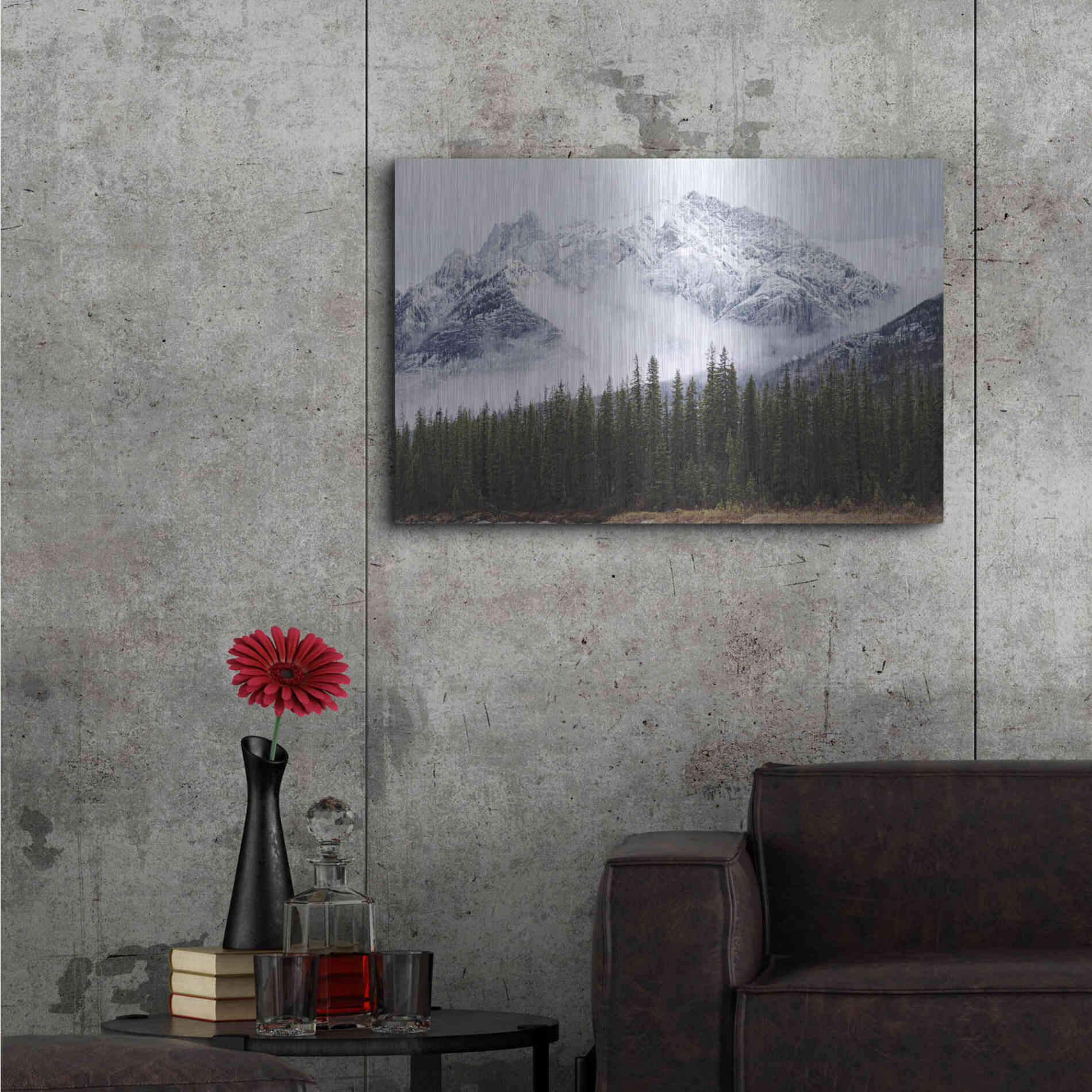 Luxe Metal Art 'Adventure Mountain' by Jennifer Henriksen, Metal Wall Art,36x24