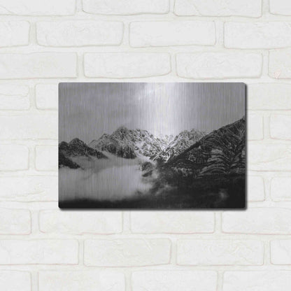 Luxe Metal Art 'Canadian Rockies' by Jennifer Henriksen, Metal Wall Art,16x12