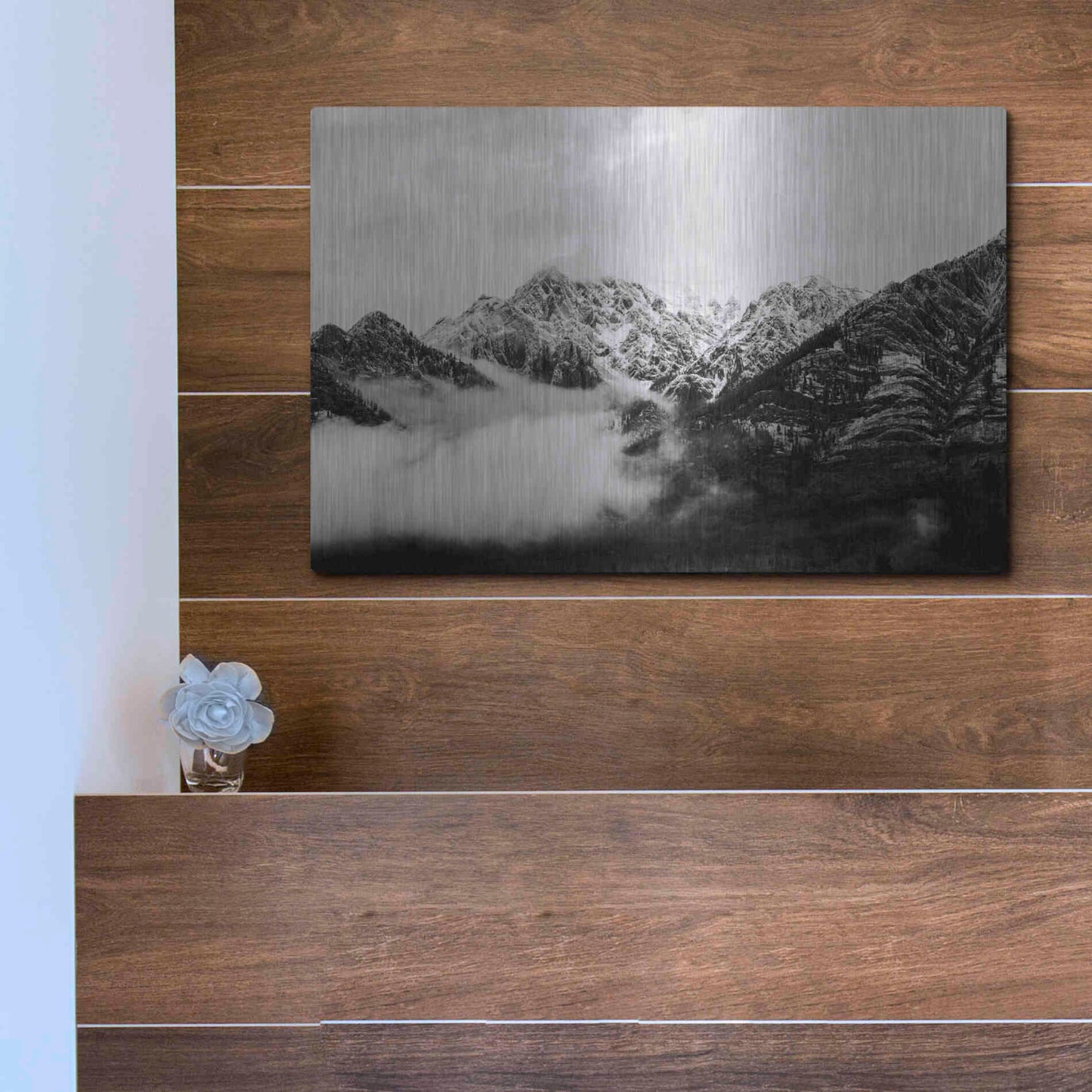 Luxe Metal Art 'Canadian Rockies' by Jennifer Henriksen, Metal Wall Art,16x12