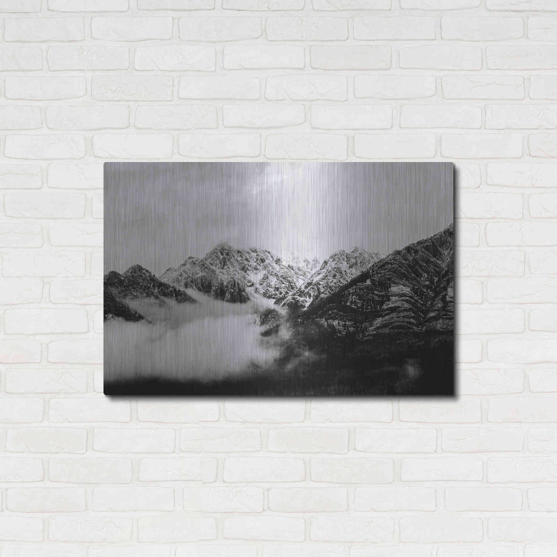 Luxe Metal Art 'Canadian Rockies' by Jennifer Henriksen, Metal Wall Art,36x24