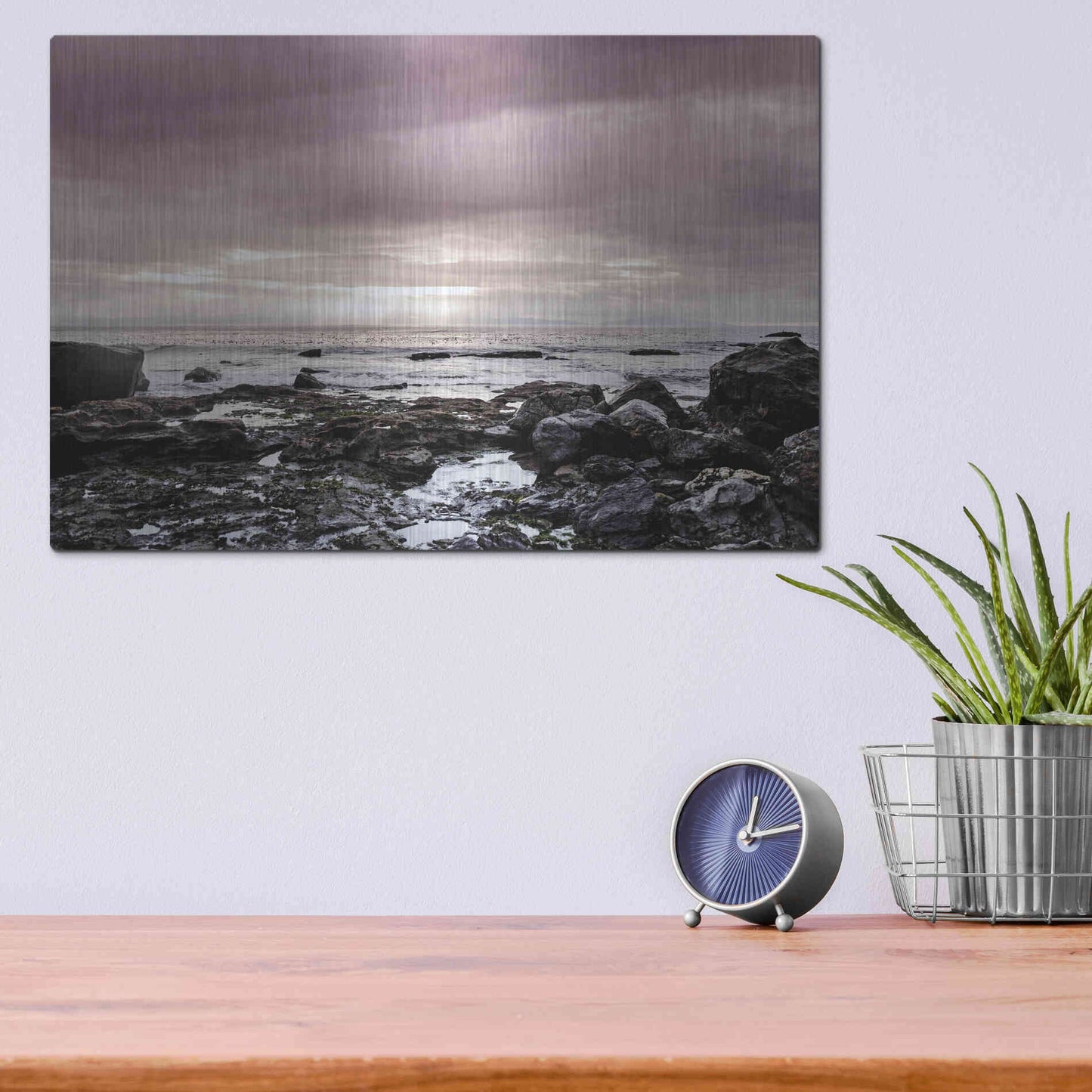 Luxe Metal Art 'Spiritual Shores' by Jennifer Henriksen, Metal Wall Art,16x12