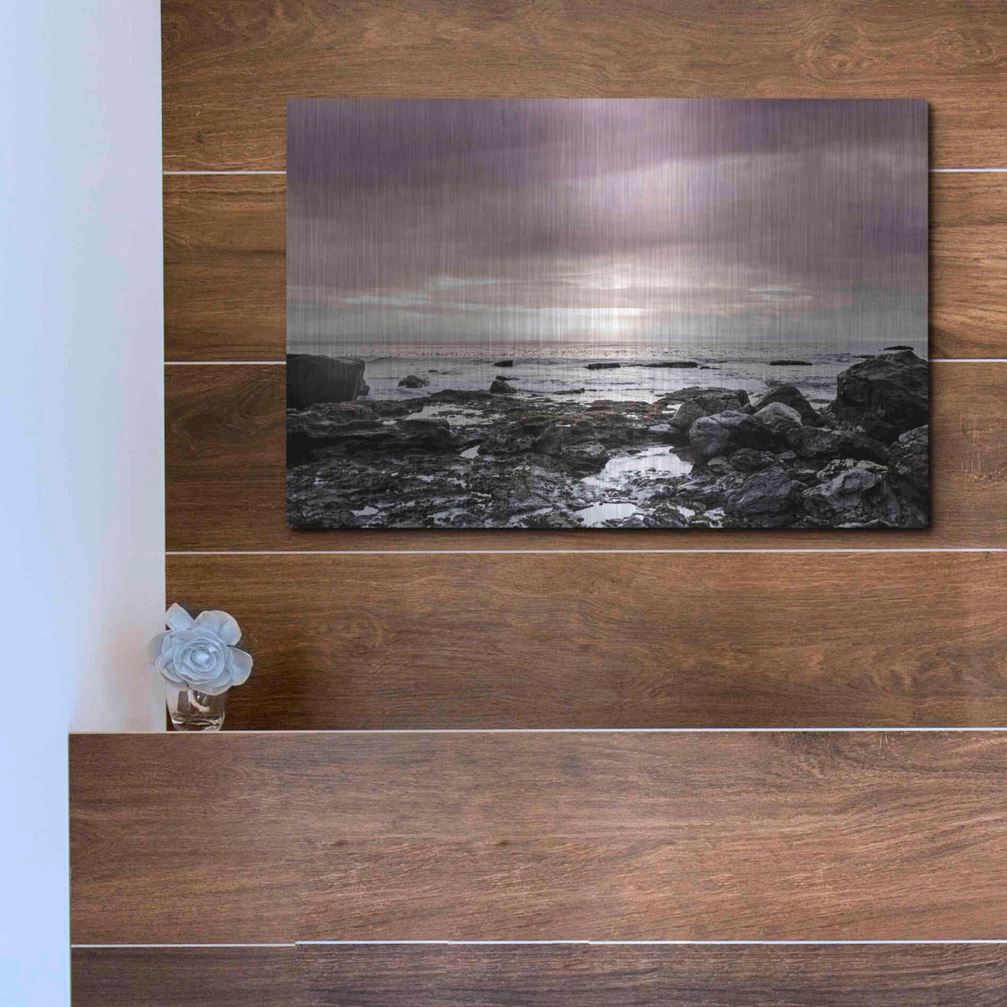 Luxe Metal Art 'Spiritual Shores' by Jennifer Henriksen, Metal Wall Art,16x12