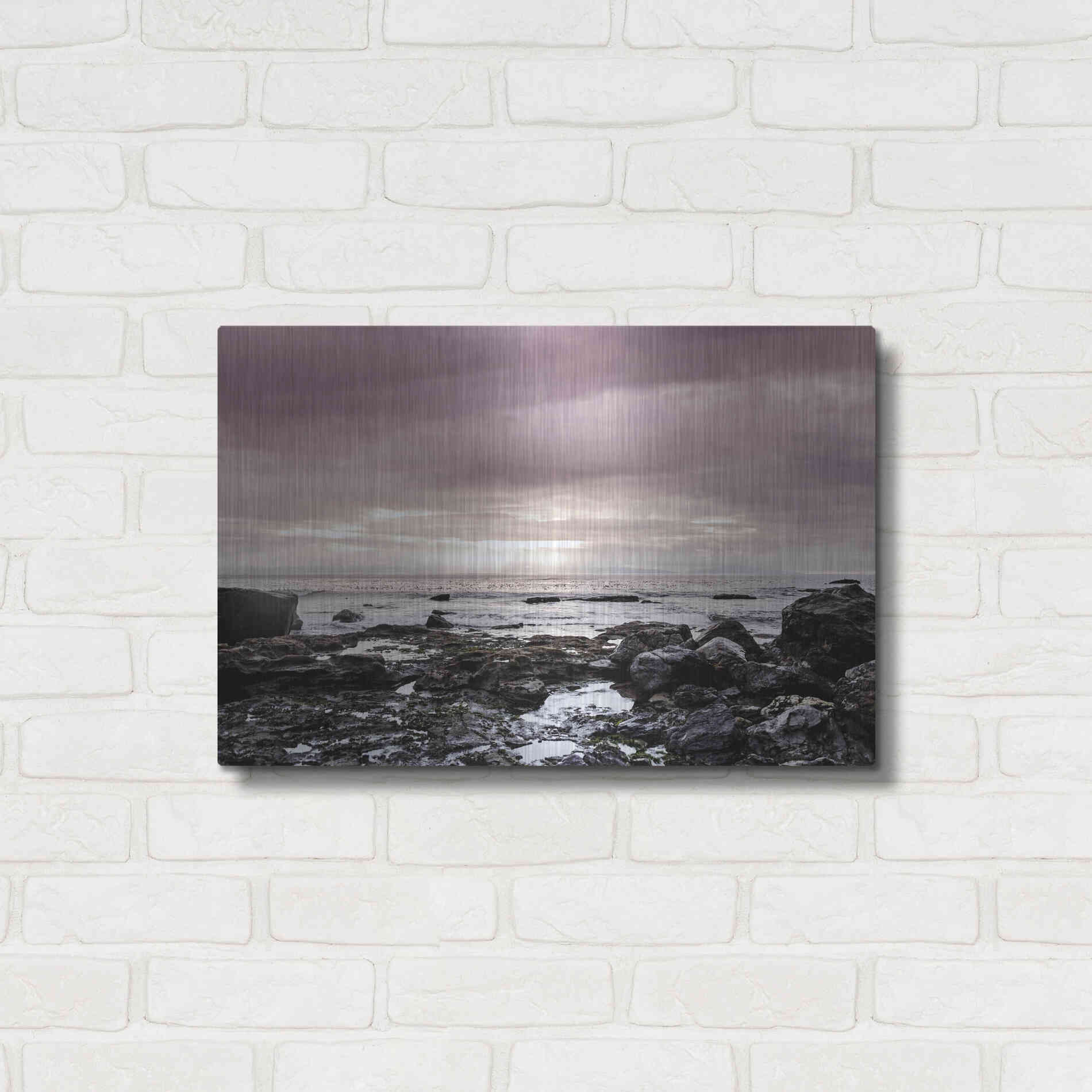 Luxe Metal Art 'Spiritual Shores' by Jennifer Henriksen, Metal Wall Art,24x16