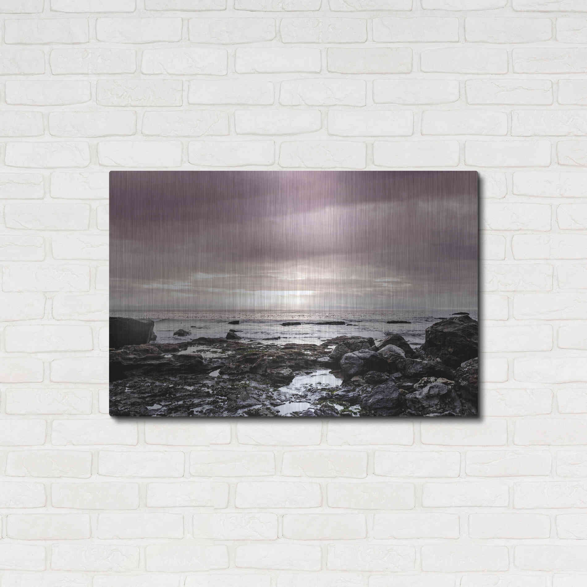 Luxe Metal Art 'Spiritual Shores' by Jennifer Henriksen, Metal Wall Art,36x24