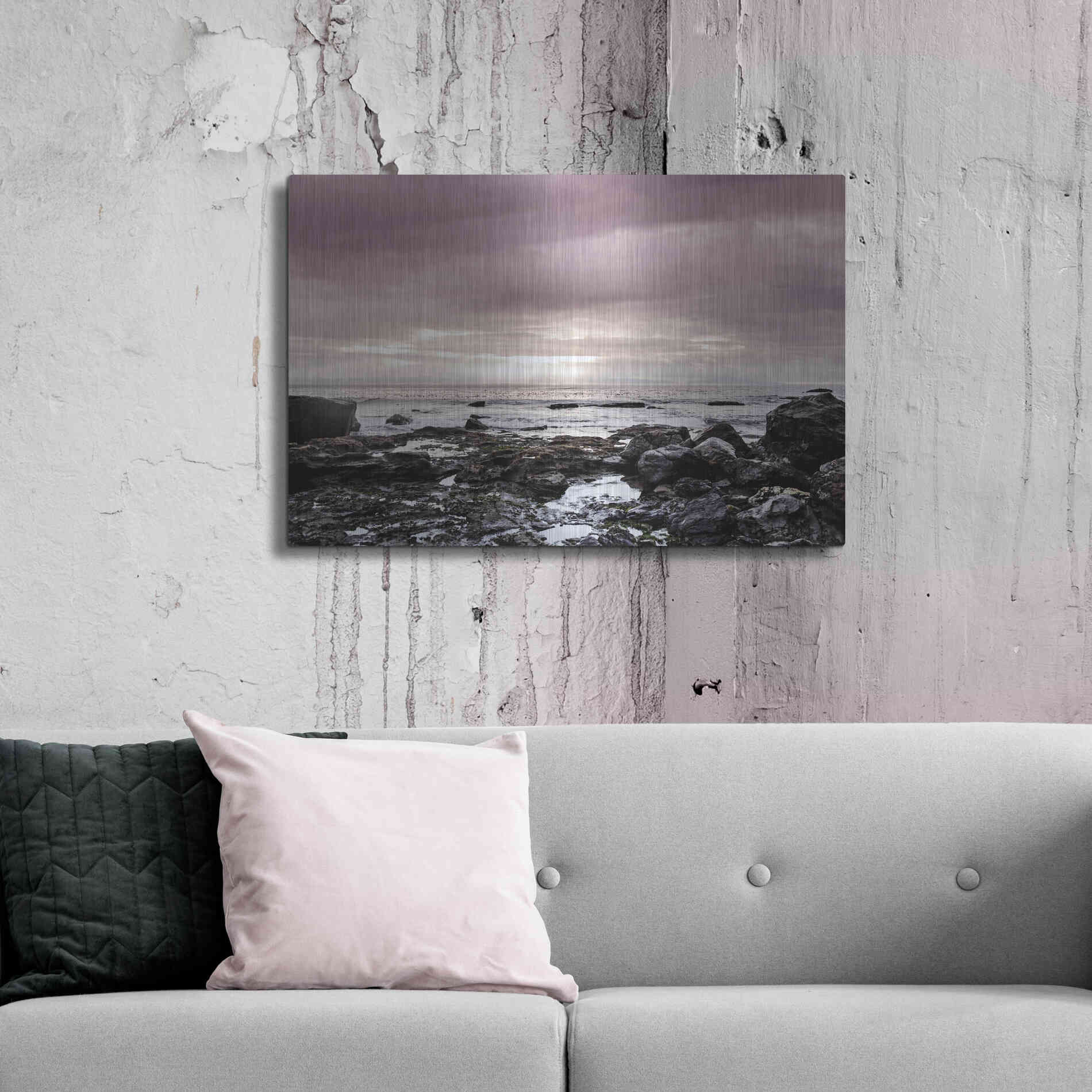 Luxe Metal Art 'Spiritual Shores' by Jennifer Henriksen, Metal Wall Art,36x24