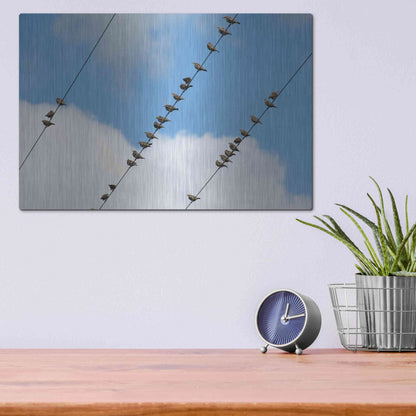 Luxe Metal Art 'Humanwatching' by Luxe Portfolio, Metal Wall Art,16x12