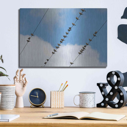 Luxe Metal Art 'Humanwatching' by Luxe Portfolio, Metal Wall Art,16x12