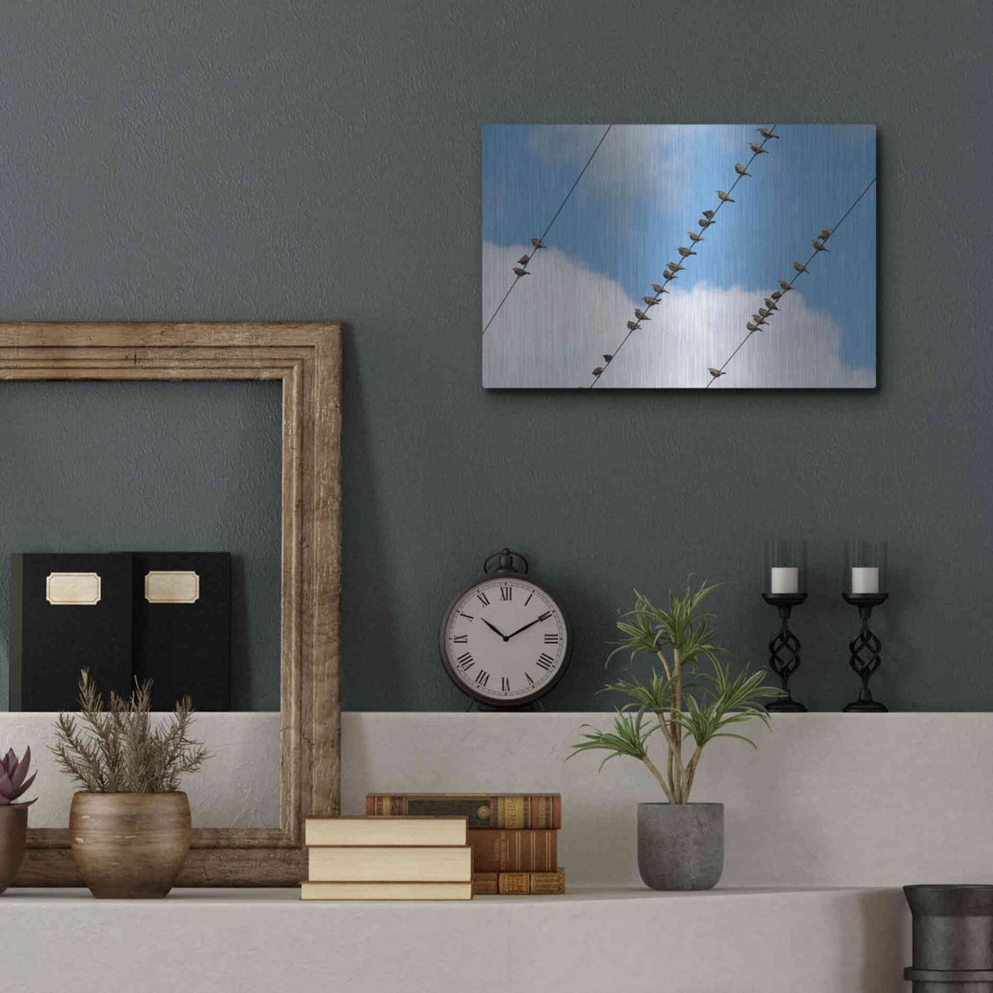 Luxe Metal Art 'Humanwatching' by Luxe Portfolio, Metal Wall Art,16x12