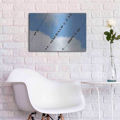 Luxe Metal Art 'Humanwatching' by Luxe Portfolio, Metal Wall Art,24x16