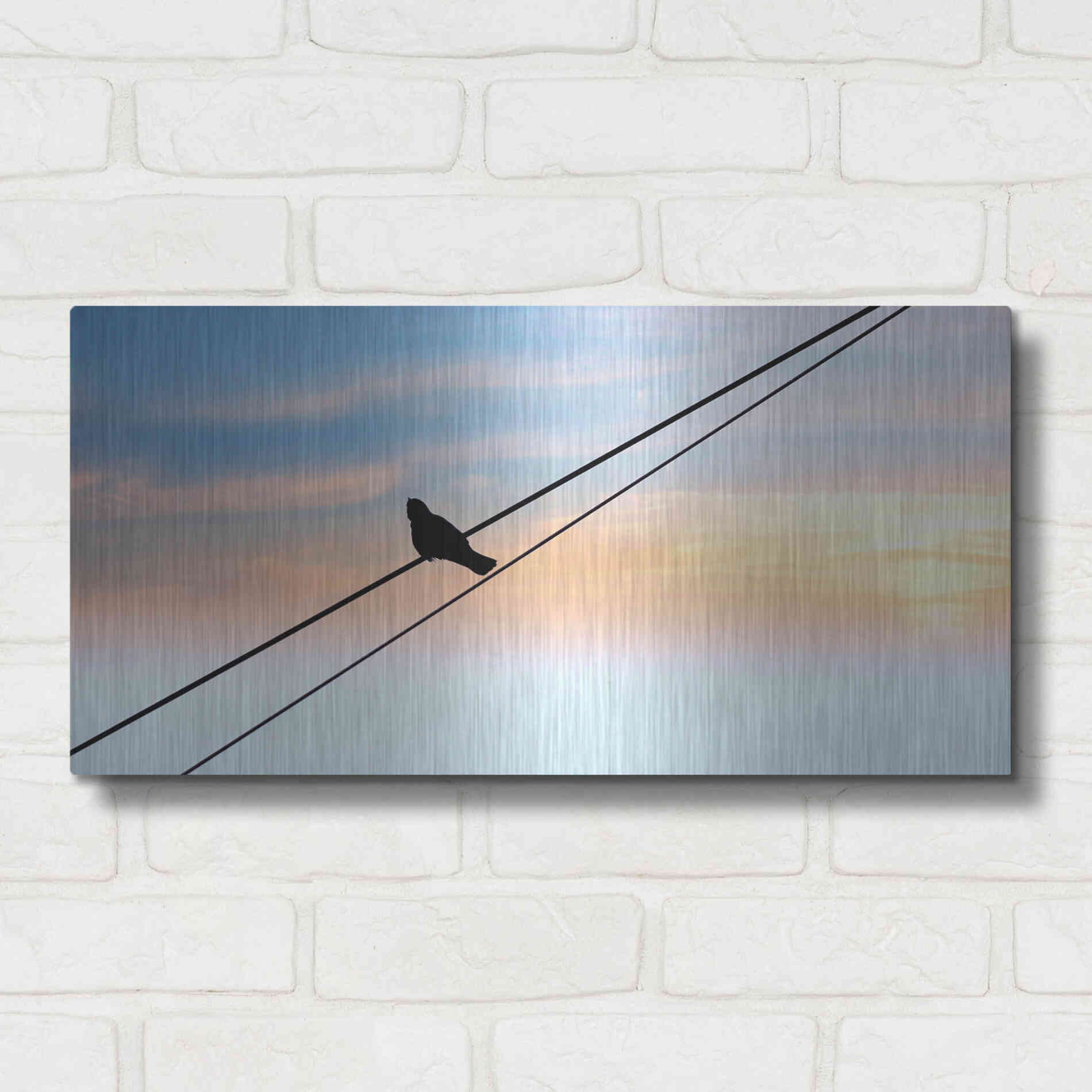 Luxe Metal Art 'Sunset Watching' by Luxe Portfolio, Metal Wall Art,24x12