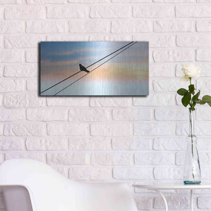 Luxe Metal Art 'Sunset Watching' by Luxe Portfolio, Metal Wall Art,24x12