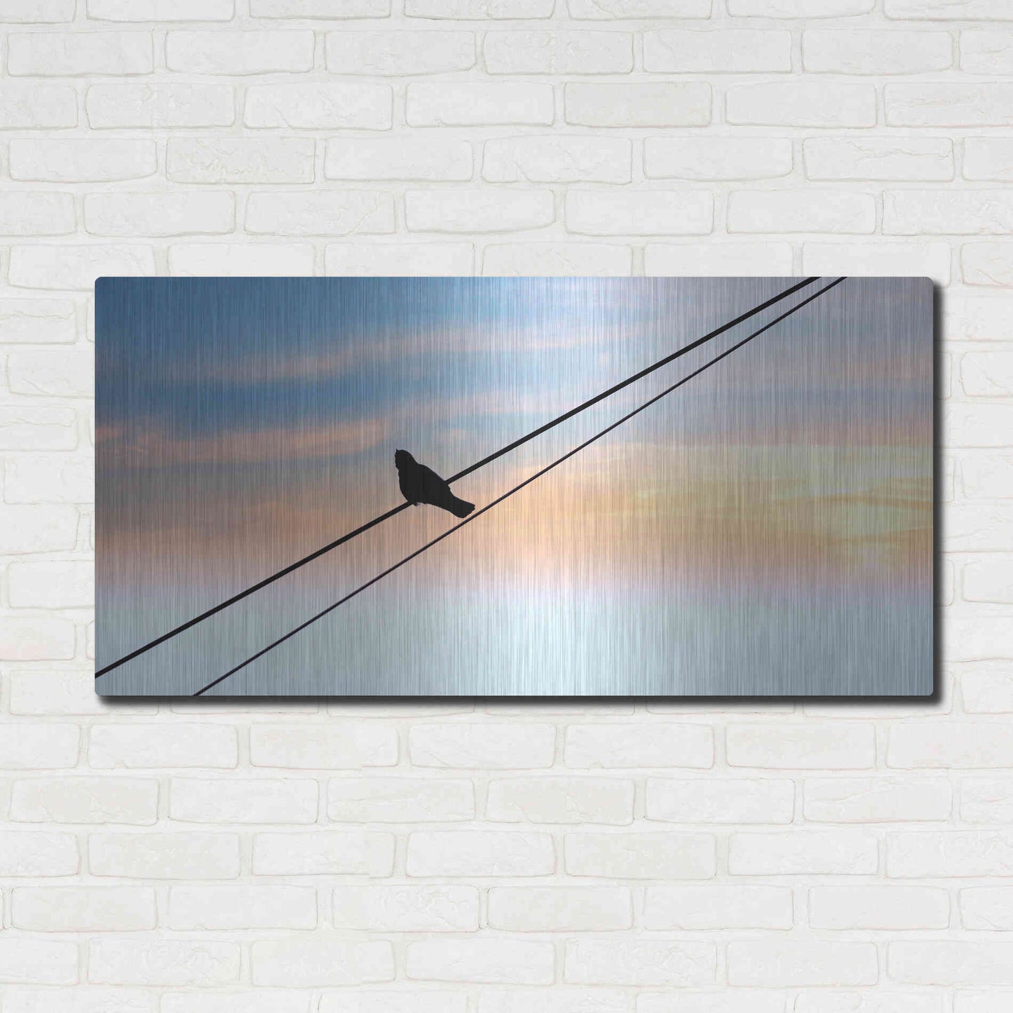 Luxe Metal Art 'Sunset Watching' by Luxe Portfolio, Metal Wall Art,48x24