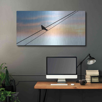 Luxe Metal Art 'Sunset Watching' by Luxe Portfolio, Metal Wall Art,48x24