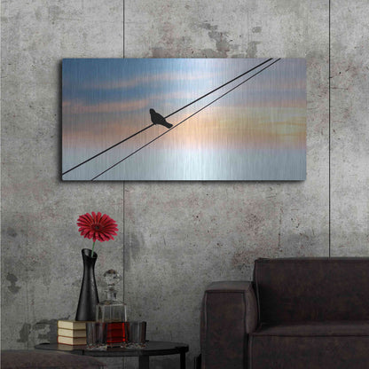 Luxe Metal Art 'Sunset Watching' by Luxe Portfolio, Metal Wall Art,48x24