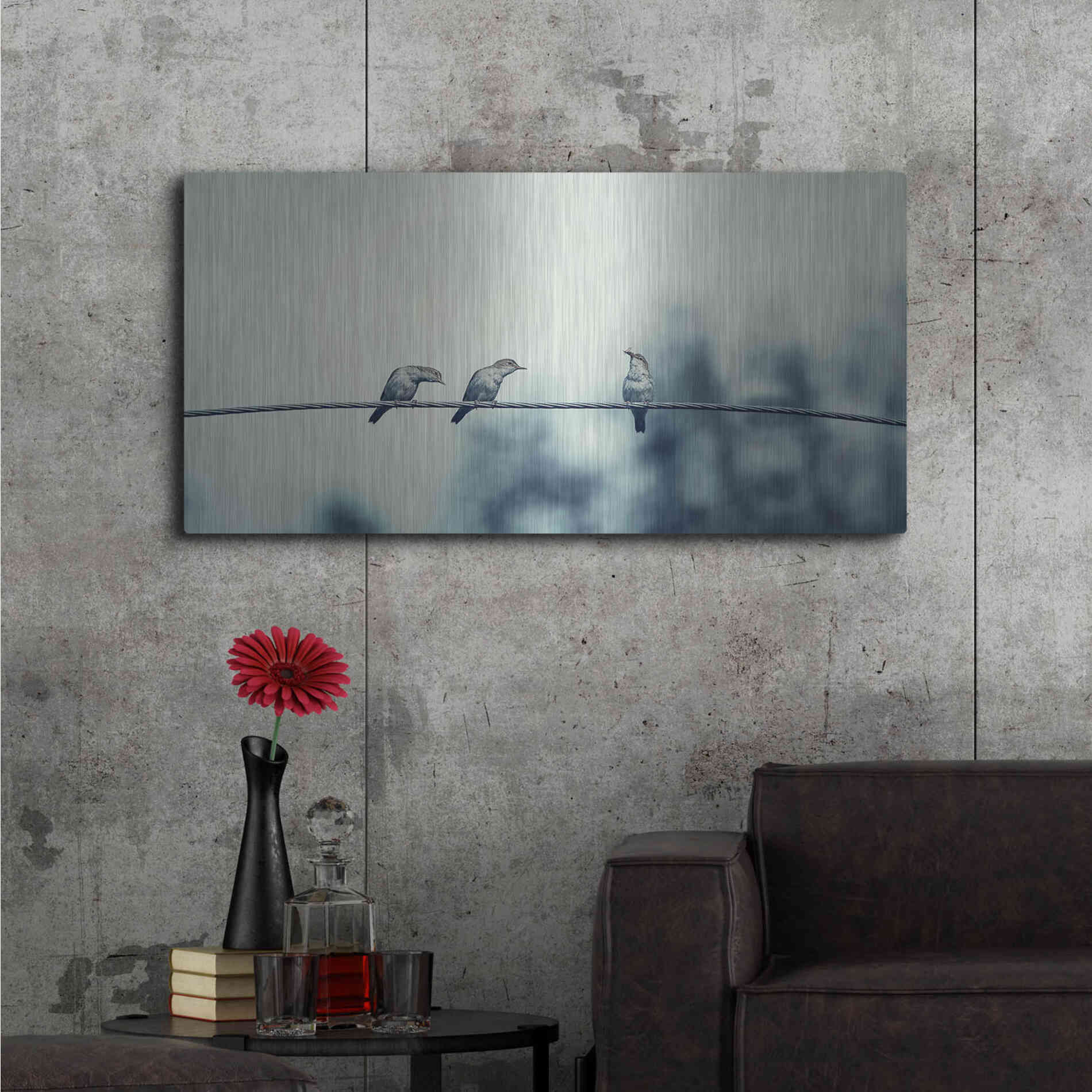 Luxe Metal Art 'Three Musketeers' by Luxe Portfolio, Metal Wall Art,48x24