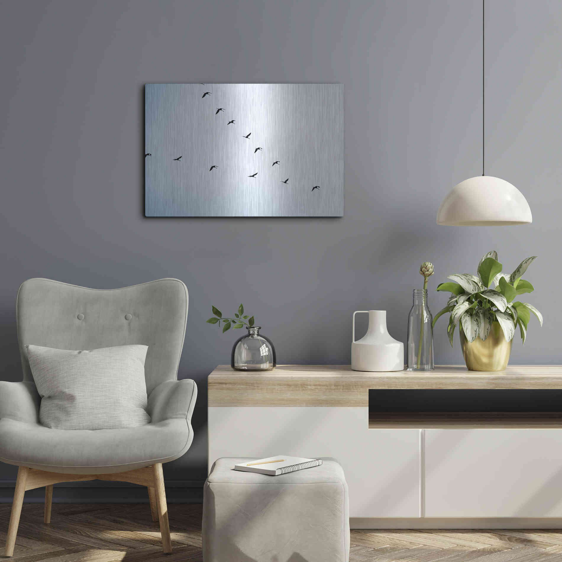 Luxe Metal Art 'V Formation' by Luxe Portfolio, Metal Wall Art,24x16