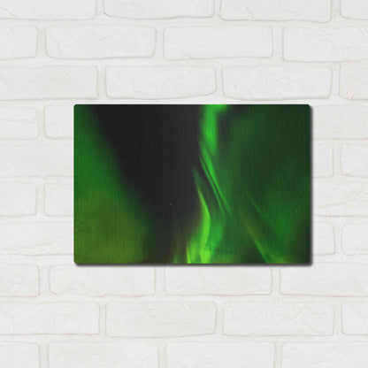 Luxe Metal Art 'A Beautiful Green Aurora Borealis' by Luxe Portfolio, Metal Wall Art,16x12