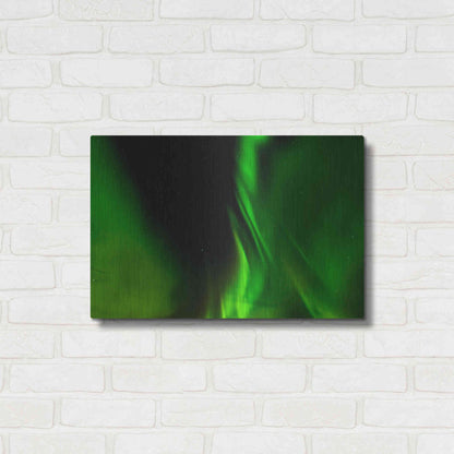 Luxe Metal Art 'A Beautiful Green Aurora Borealis' by Luxe Portfolio, Metal Wall Art,24x16