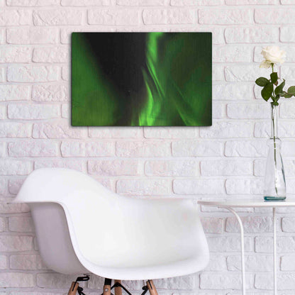 Luxe Metal Art 'A Beautiful Green Aurora Borealis' by Luxe Portfolio, Metal Wall Art,24x16