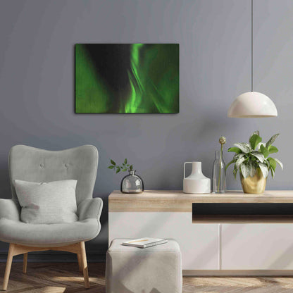 Luxe Metal Art 'A Beautiful Green Aurora Borealis' by Luxe Portfolio, Metal Wall Art,24x16