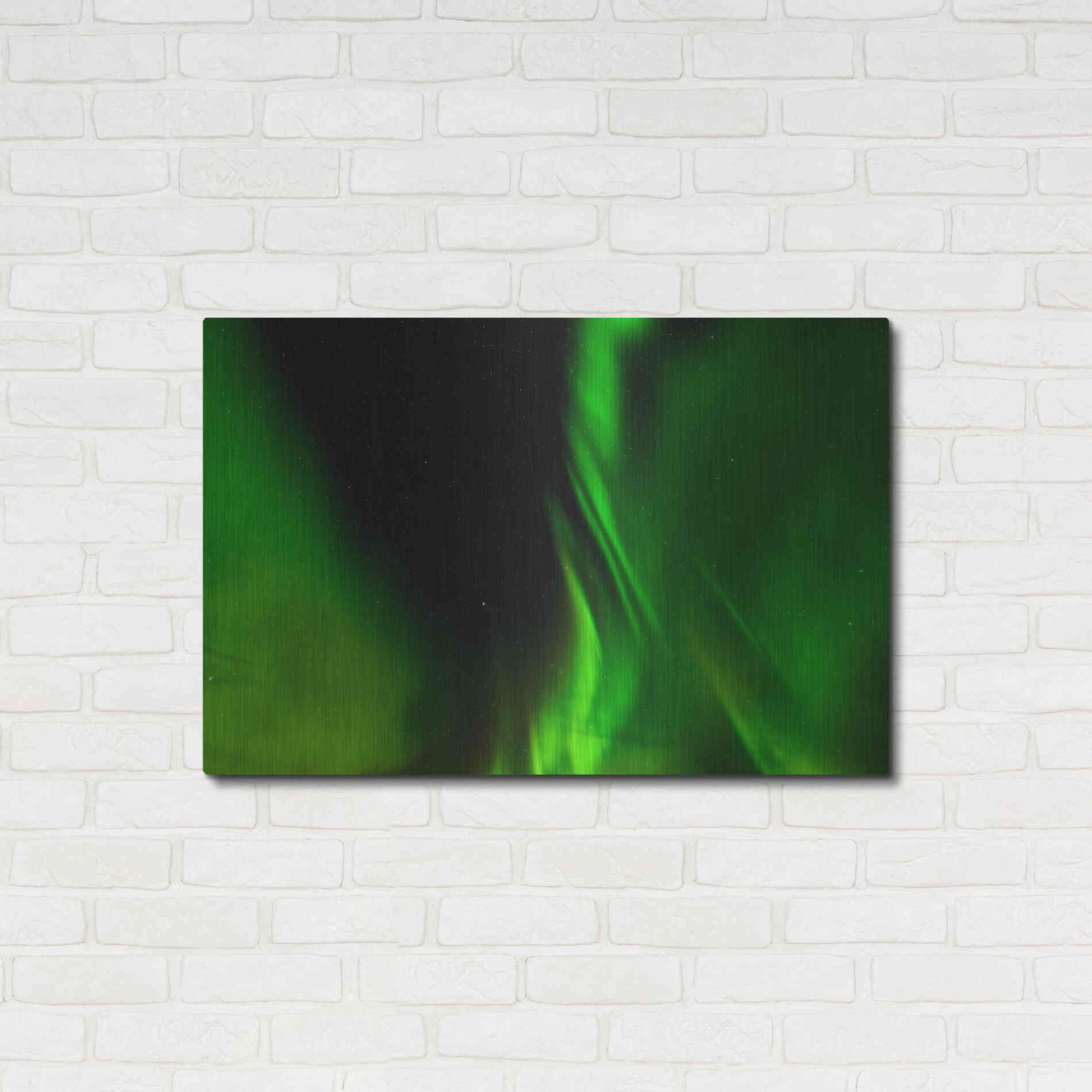 Luxe Metal Art 'A Beautiful Green Aurora Borealis' by Luxe Portfolio, Metal Wall Art,36x24