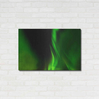 Luxe Metal Art 'A Beautiful Green Aurora Borealis' by Luxe Portfolio, Metal Wall Art,36x24