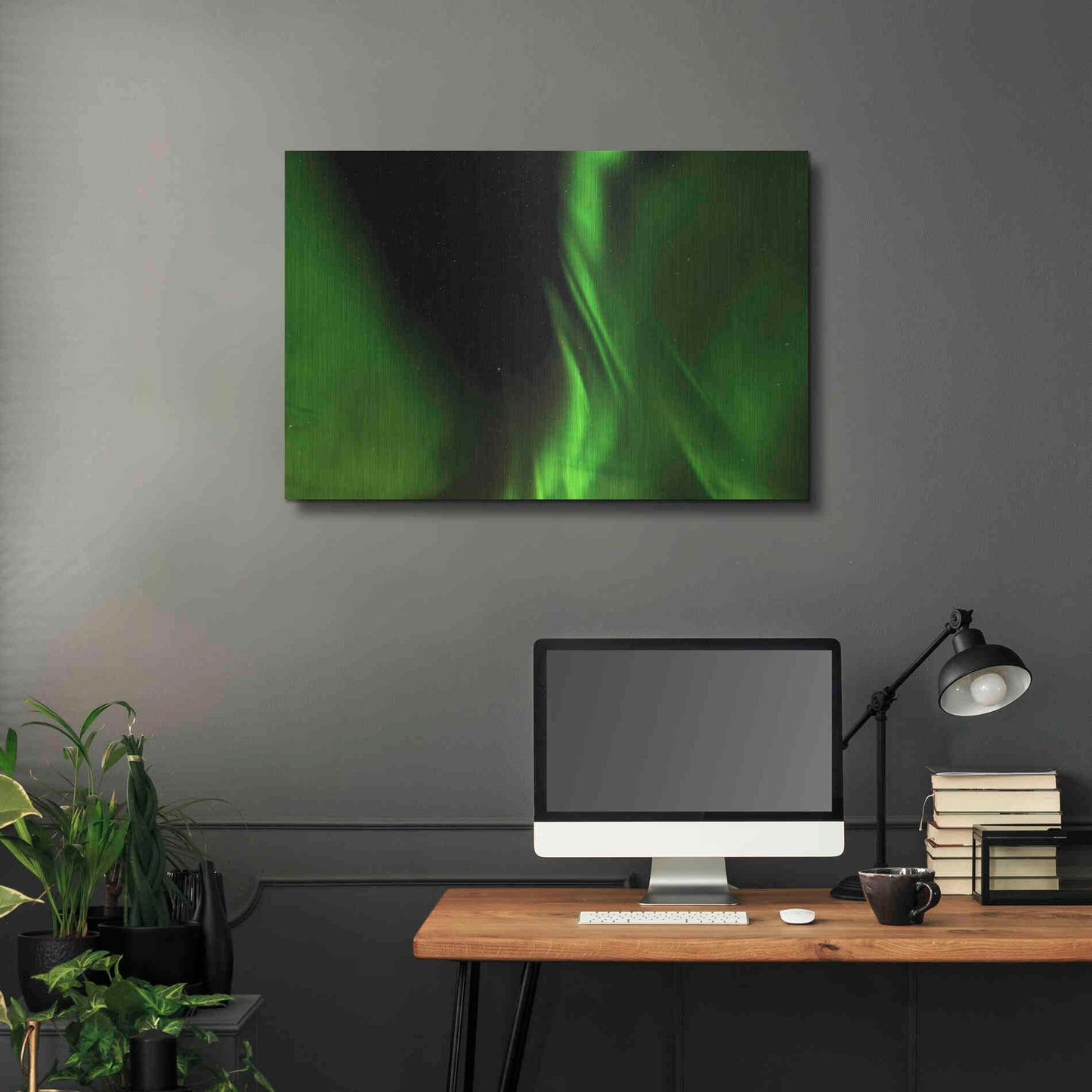 Luxe Metal Art 'A Beautiful Green Aurora Borealis' by Luxe Portfolio, Metal Wall Art,36x24