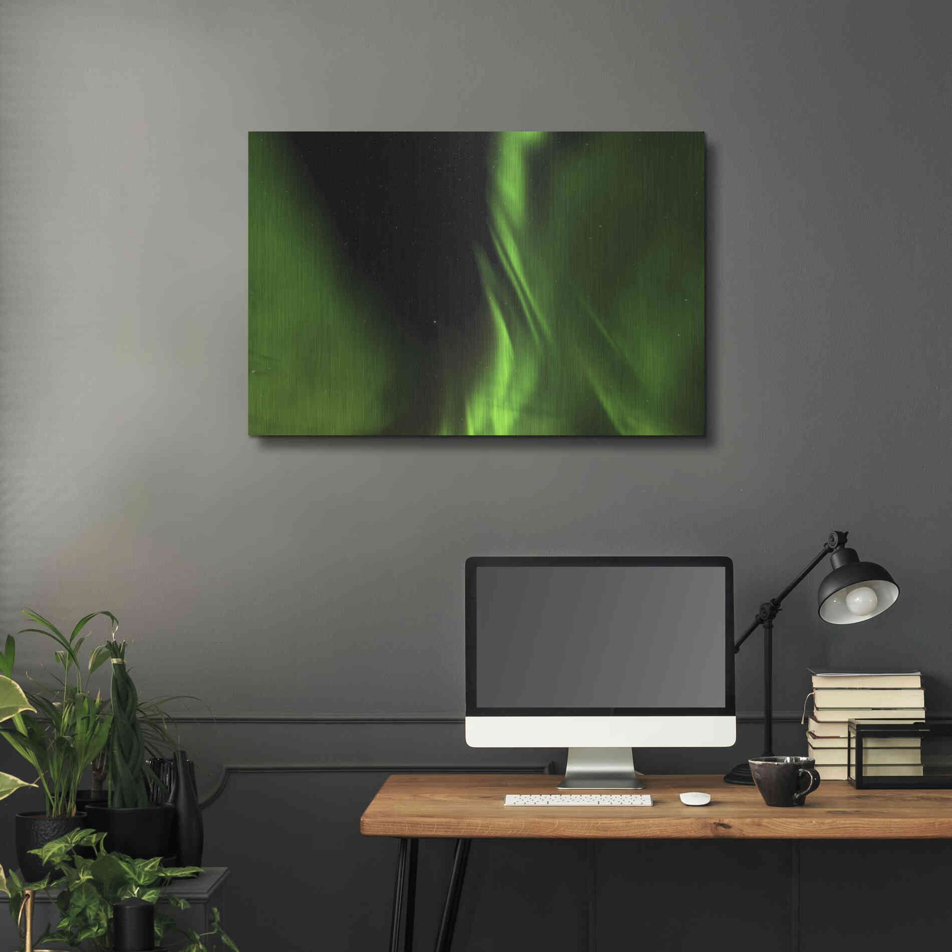 Luxe Metal Art 'A Beautiful Green Aurora Borealis' by Luxe Portfolio, Metal Wall Art,36x24