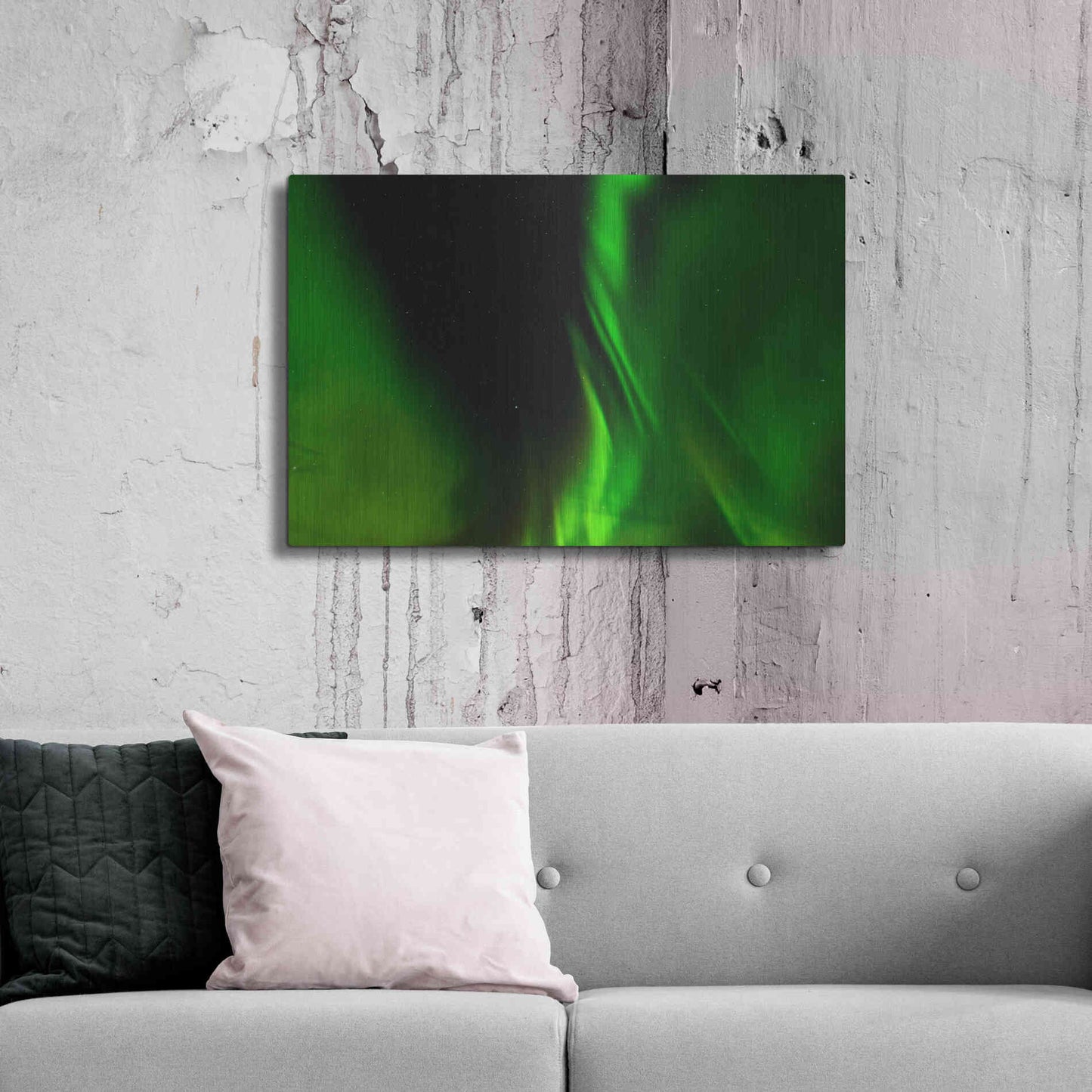 Luxe Metal Art 'A Beautiful Green Aurora Borealis' by Luxe Portfolio, Metal Wall Art,36x24