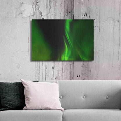 Luxe Metal Art 'A Beautiful Green Aurora Borealis' by Luxe Portfolio, Metal Wall Art,36x24
