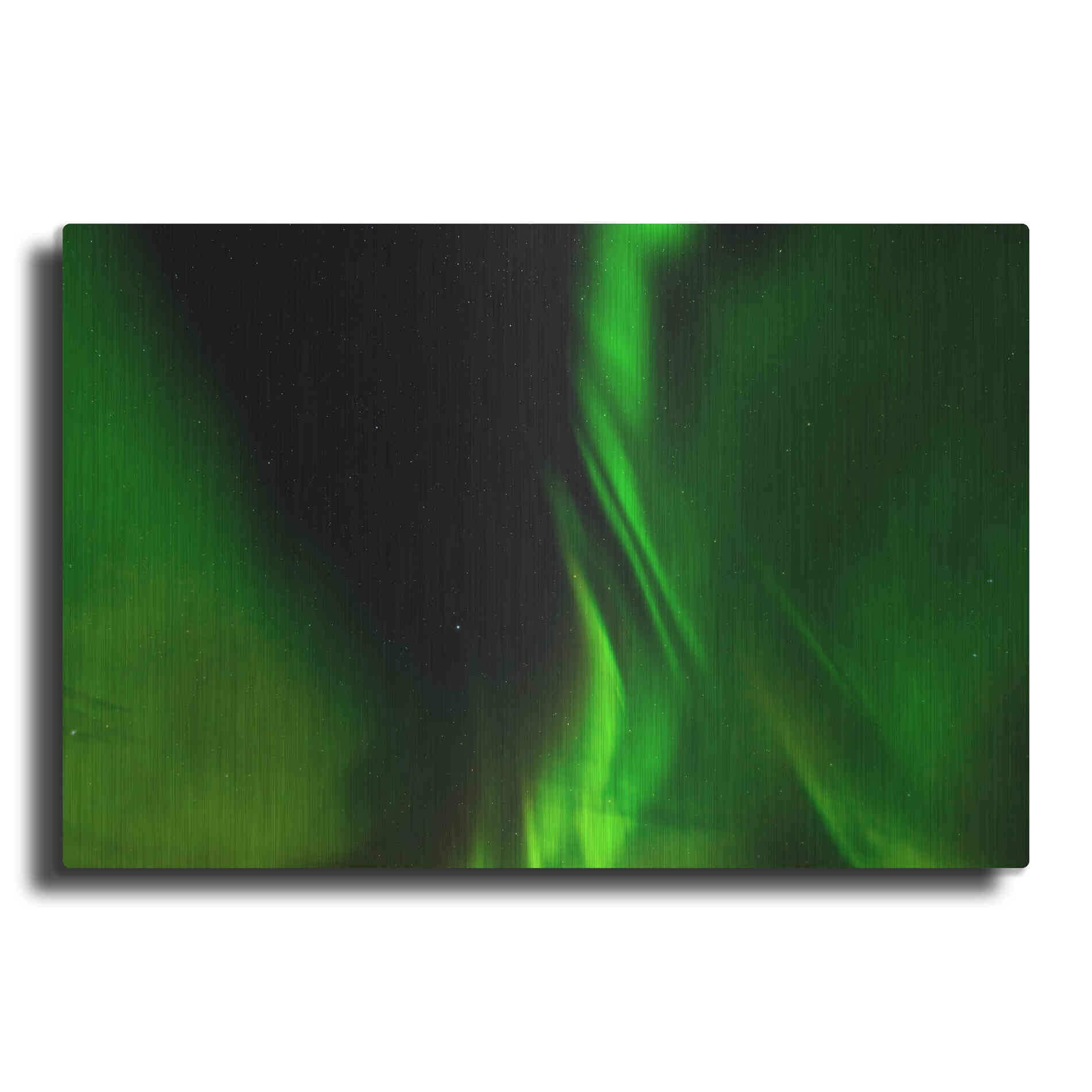 Luxe Metal Art 'A Beautiful Green Aurora Borealis' by Luxe Portfolio, Metal Wall Art